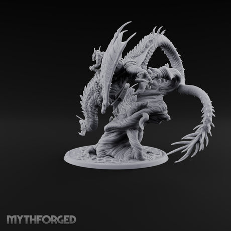 Saddled and Unbothered Lizardfolk Rider on Wyvern