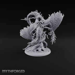 Saddled and Unbothered Lizardfolk Rider on Wyvern