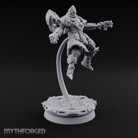 Prayers Descend Armed Human Jump Pack Warriors — B
