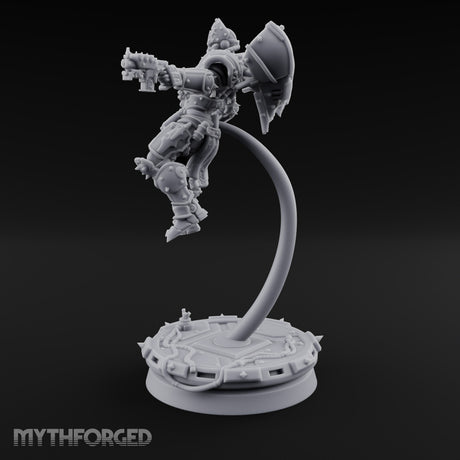 Prayers Descend Armed Human Jump Pack Warrior B