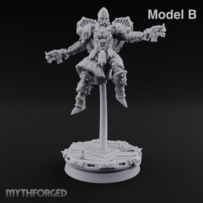 Prayers Descend Armed Human Jump Pack Warrior B