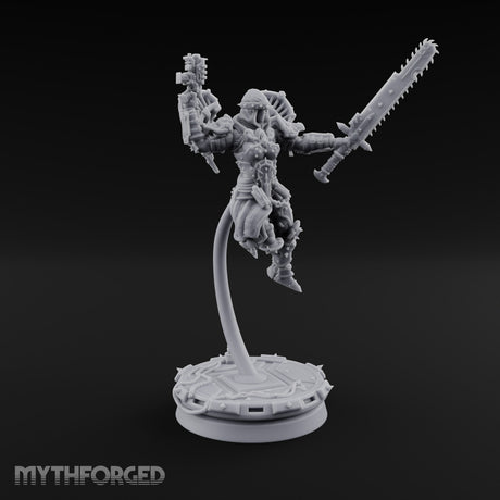 Prayers Descend Armed Human Jump Pack Warriors — C