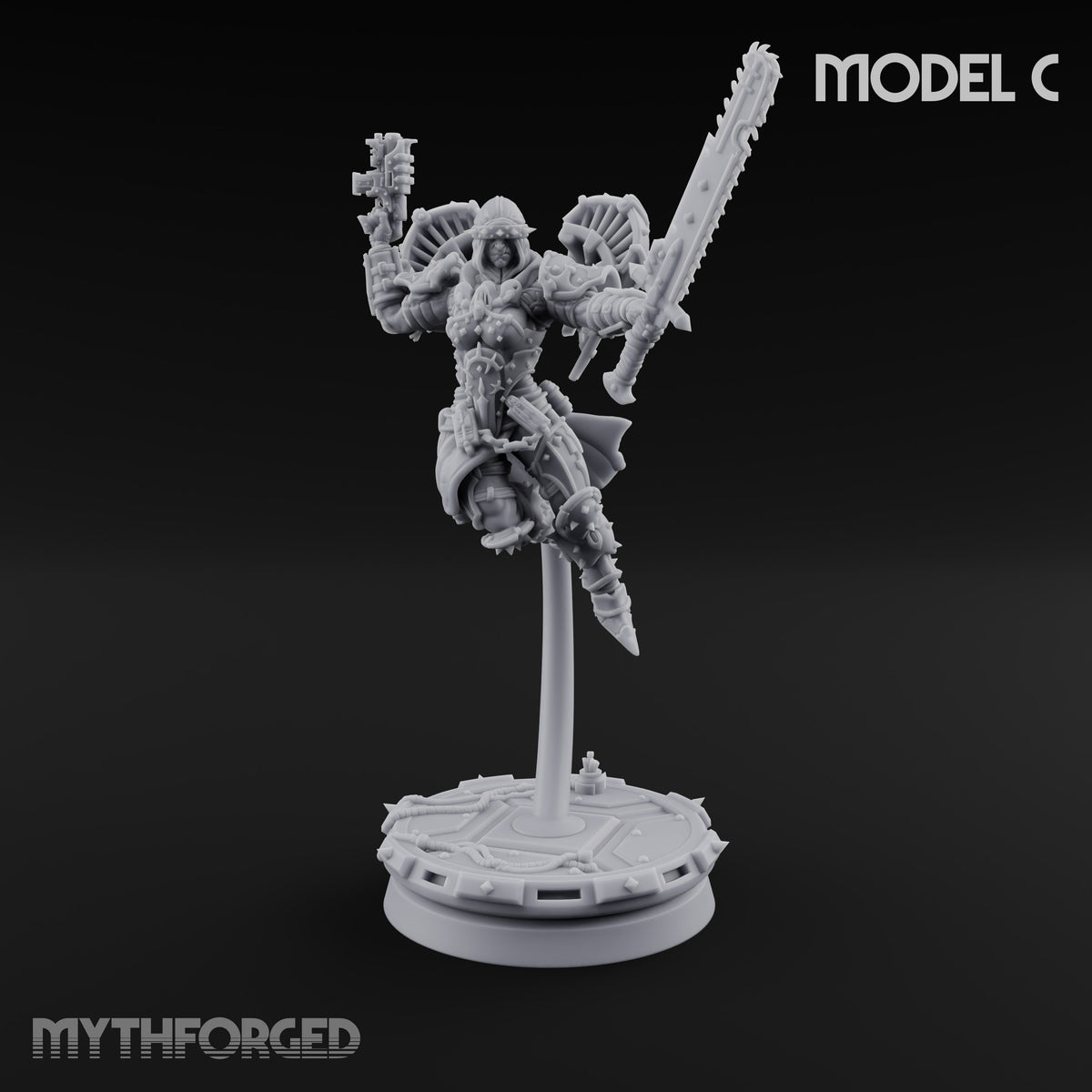 Prayers Descend Armed Human Jump Pack Warriors — C