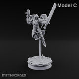 Prayers Descend Armed Human Jump Pack Warrior C