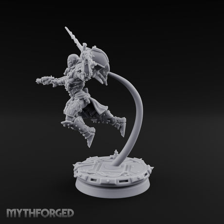 Prayers Descend Armed Human Jump Pack Warrior D