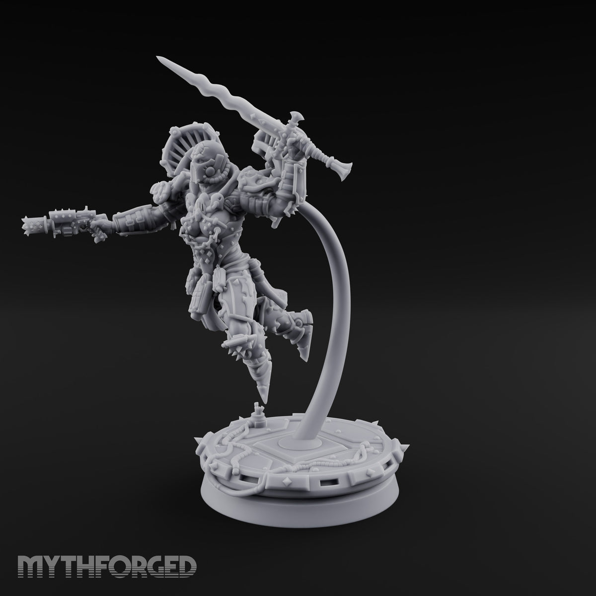 Prayers Descend Armed Human Jump Pack Warrior D