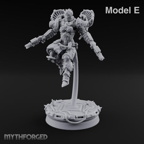 Prayers Descend Armed Human Jump Pack Warriors — E