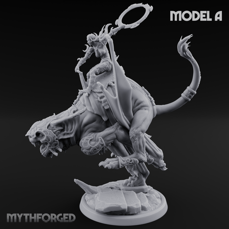 Upside Down Worshipping Elf Skyriders A Miniature for Dungeons and Dragons, Pathfinder or other TTRPGs