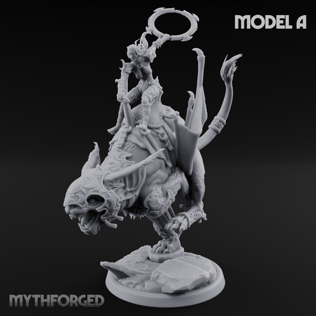 Upside Down Worshipping Elf Skyriders A Miniature for Dungeons and Dragons, Pathfinder or other TTRPGs