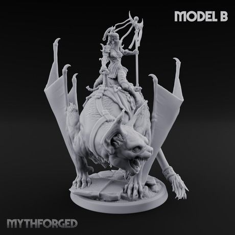 Upside Down Worshipping Elf Skyriders B Miniature for Dungeons and Dragons, Pathfinder or other TTRPGs