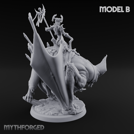 Upside Down Worshipping Elf Skyriders B Miniature for Dungeons and Dragons, Pathfinder or other TTRPGs