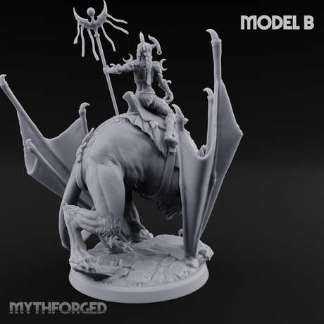 Upside Down Worshipping Elf Skyriders B Miniature for Dungeons and Dragons, Pathfinder or other TTRPGs