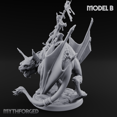 Upside Down Worshipping Elf Skyriders B Miniature for Dungeons and Dragons, Pathfinder or other TTRPGs