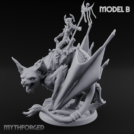 Upside Down Worshipping Elf Skyriders B Miniature for Dungeons and Dragons, Pathfinder or other TTRPGs