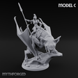 Upside Down Worshipping Elf Skyriders C Miniature for Dungeons and Dragons, Pathfinder or other TTRPGs