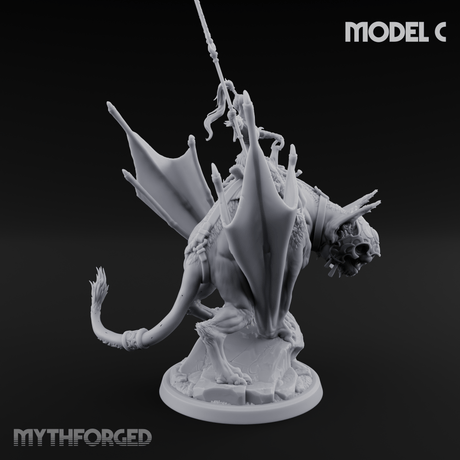 Upside Down Worshipping Elf Skyriders C Miniature for Dungeons and Dragons, Pathfinder or other TTRPGs