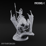 Upside Down Worshipping Elf Skyriders C Miniature for Dungeons and Dragons, Pathfinder or other TTRPGs