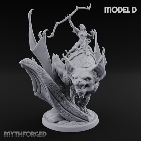 Upside Down Worshipping Elf Skyriders D Miniature for Dungeons and Dragons, Pathfinder or other TTRPGs