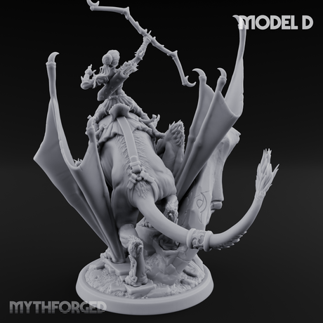 Upside Down Worshipping Elf Skyriders D Miniature for Dungeons and Dragons, Pathfinder or other TTRPGs