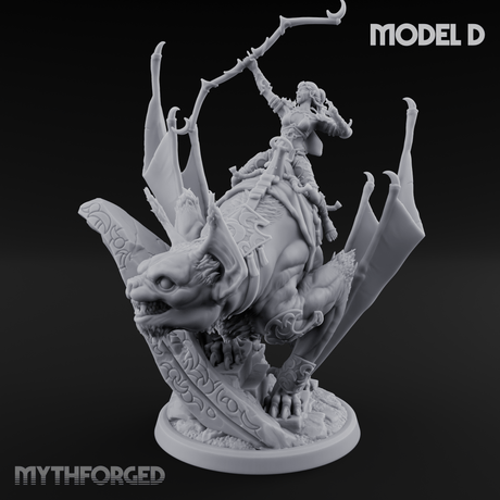 Upside Down Worshipping Elf Skyriders D Miniature for Dungeons and Dragons, Pathfinder or other TTRPGs