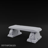 Slab-Topped Pedestal-Footed Stone Garden Bench gallery 4
