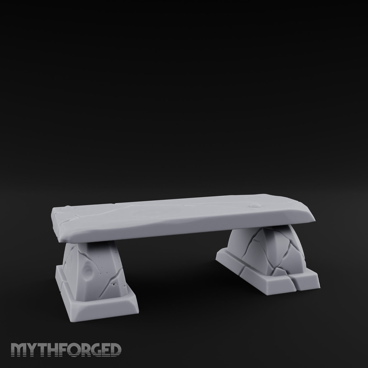 Slab-Topped Pedestal-Footed Stone Garden Bench gallery 5