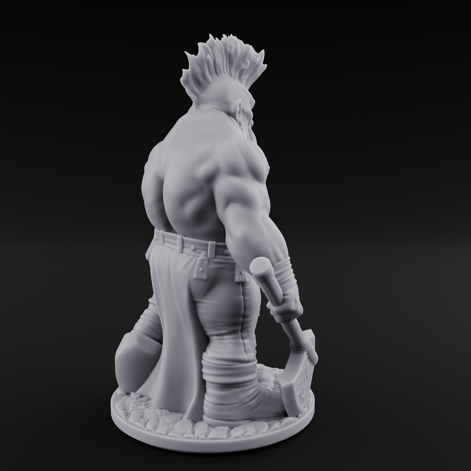Mohawked And Ready Dwarf Slayer A Miniature for Dungeons and Dragons, Pathfinder or other TTRPGs
