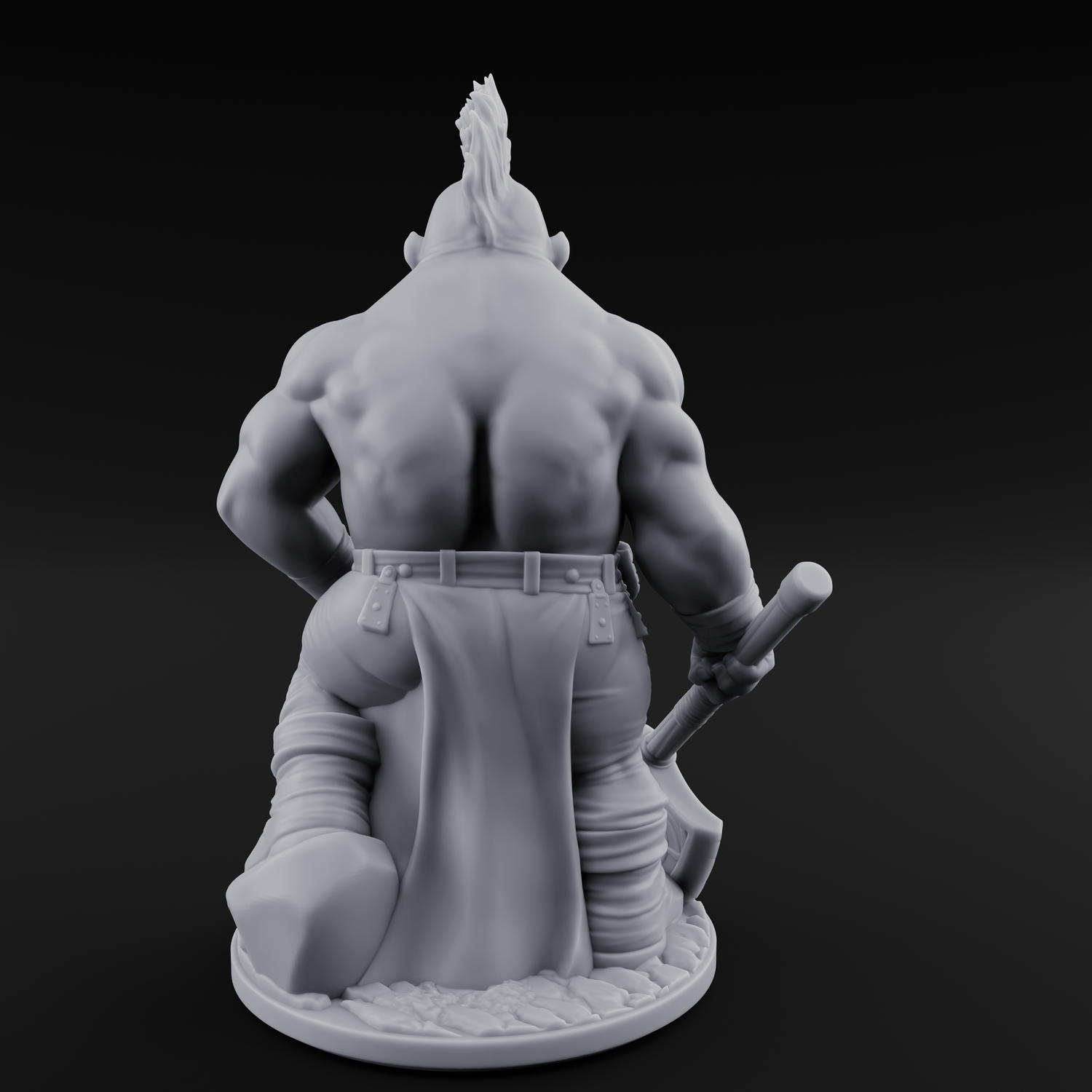 Mohawked And Ready Dwarf Slayer A Miniature for Dungeons and Dragons, Pathfinder or other TTRPGs