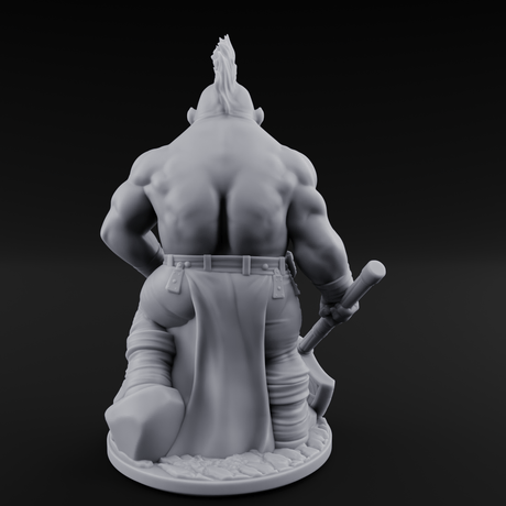 Mohawked And Ready Dwarf Slayer A Miniature for Dungeons and Dragons, Pathfinder or other TTRPGs