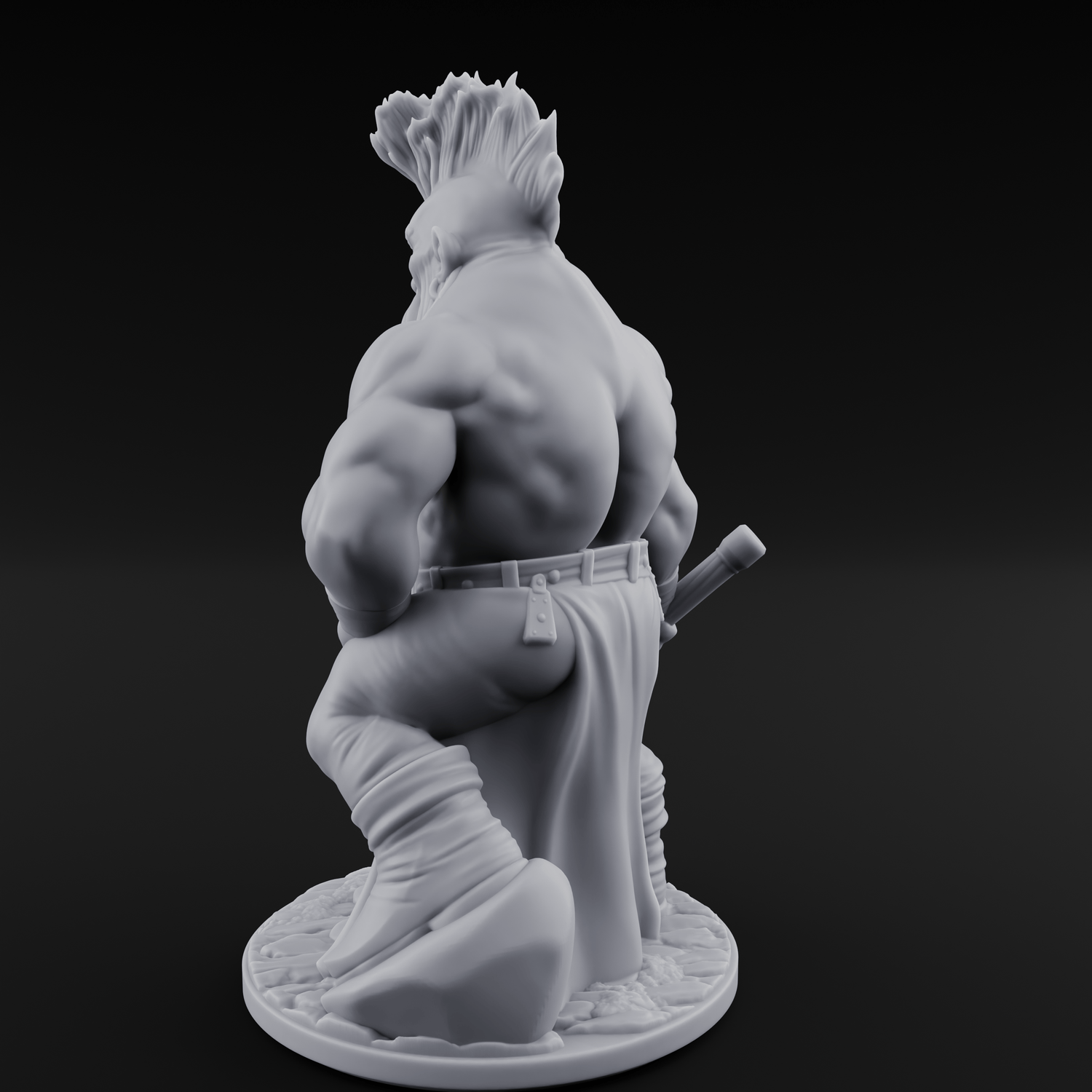 Mohawked And Ready Dwarf Slayer A Miniature for Dungeons and Dragons, Pathfinder or other TTRPGs