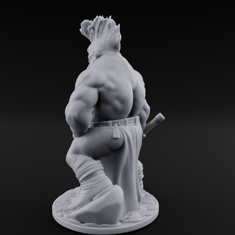 Mohawked And Ready Dwarf Slayer A Miniature for Dungeons and Dragons, Pathfinder or other TTRPGs