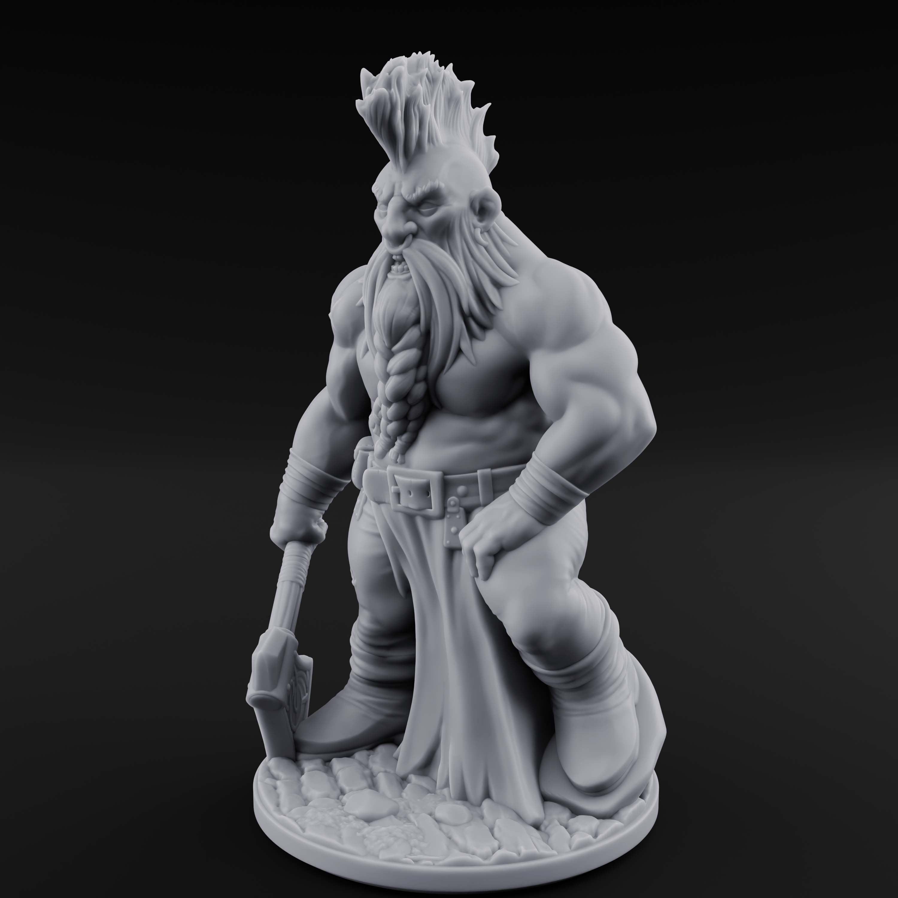 Mohawked And Ready Dwarf Slayer A