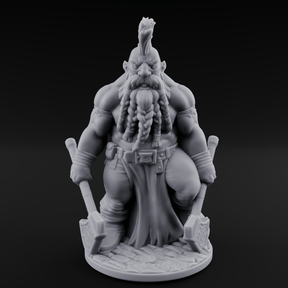 Mohawked And Ready Dwarf Slayer B Miniature for Dungeons and Dragons, Pathfinder or other TTRPGs