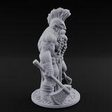 Mohawked And Ready Dwarf Slayer B Miniature for Dungeons and Dragons, Pathfinder or other TTRPGs