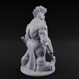Mohawked And Ready Dwarf Slayer B Miniature for Dungeons and Dragons, Pathfinder or other TTRPGs