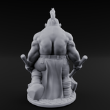 Mohawked And Ready Dwarf Slayer B Miniature for Dungeons and Dragons, Pathfinder or other TTRPGs