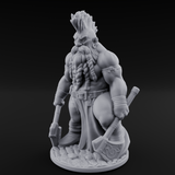 Mohawked And Ready Dwarf Slayer B Miniature for Dungeons and Dragons, Pathfinder or other TTRPGs