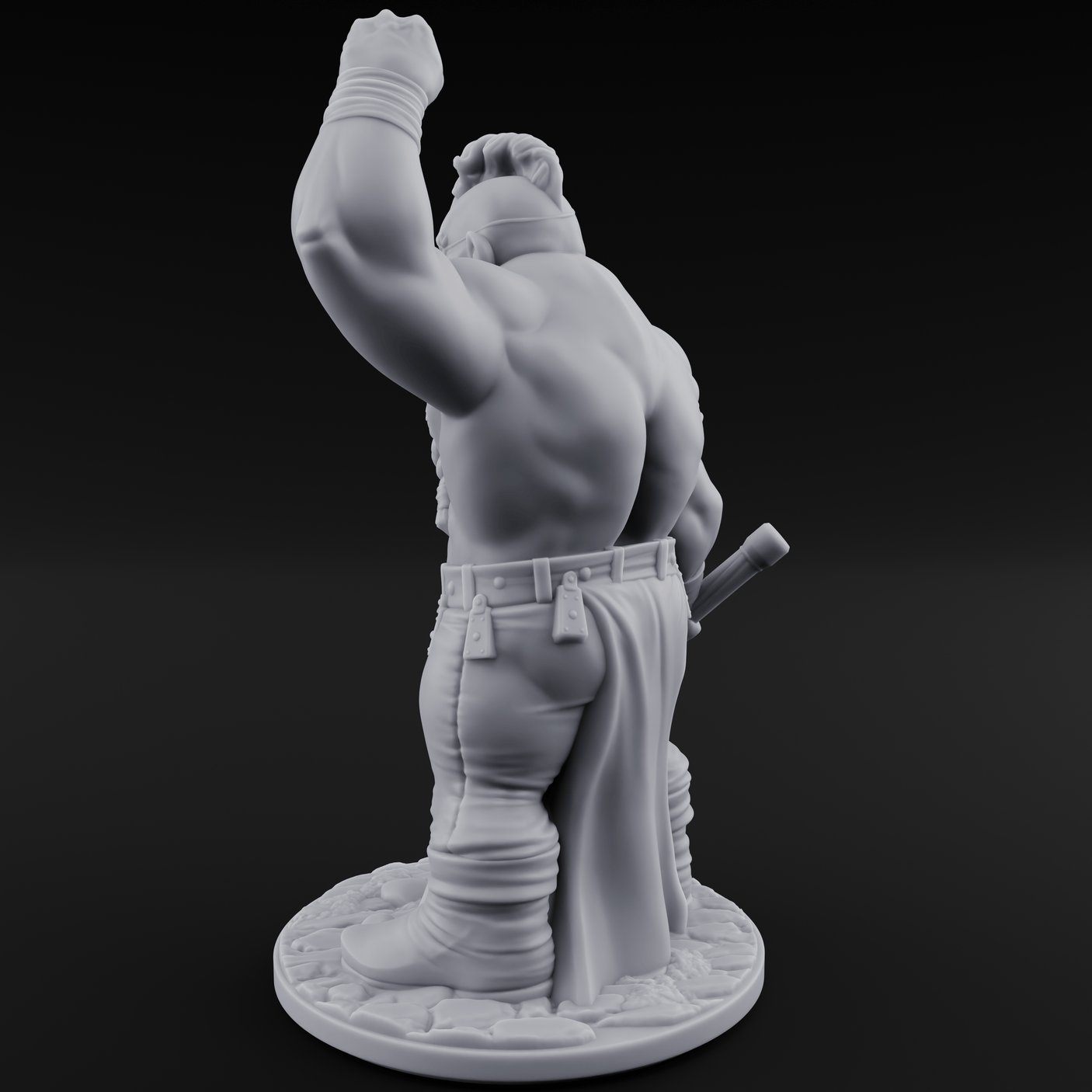 Mohawked And Ready Dwarf Slayer C Miniature for Dungeons and Dragons, Pathfinder or other TTRPGs