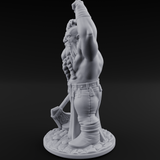 Mohawked And Ready Dwarf Slayer C Miniature for Dungeons and Dragons, Pathfinder or other TTRPGs