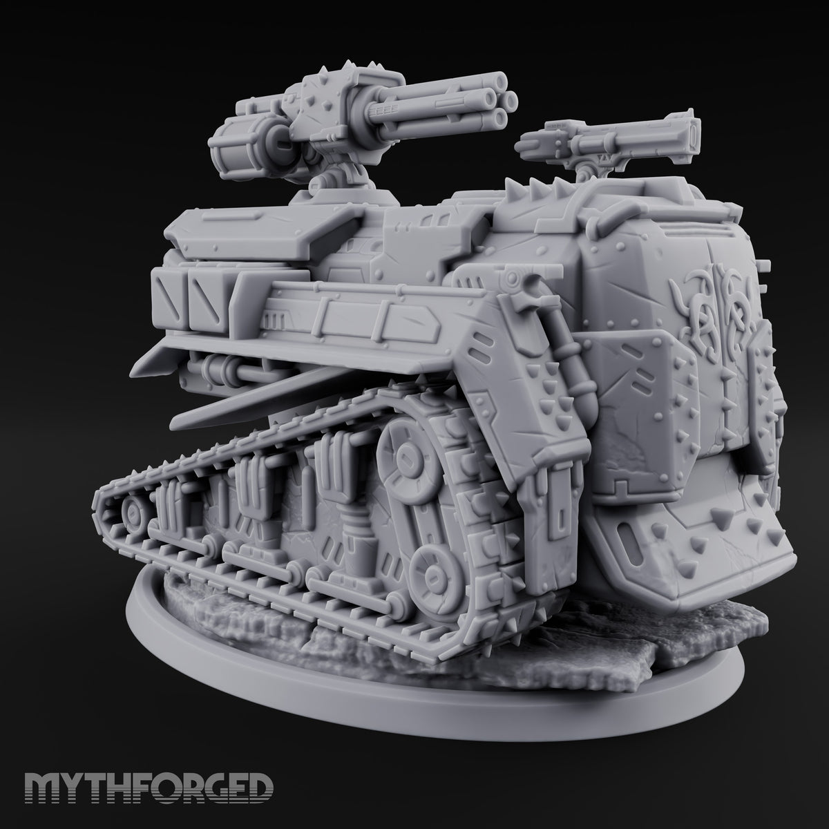 Rocket Pod, Rust Plating Modron Tracked Rocket Automaton — Gatling