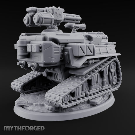 Rocket Pod, Rust Plating Modron Tracked Rocket Automaton — Gatling