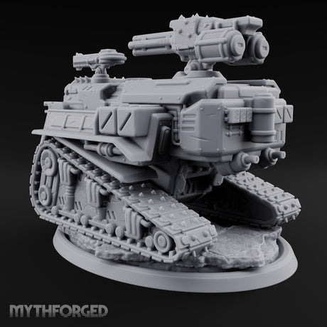 Rocket Pod, Rust Plating Modron Tracked Rocket Automaton — Gatling