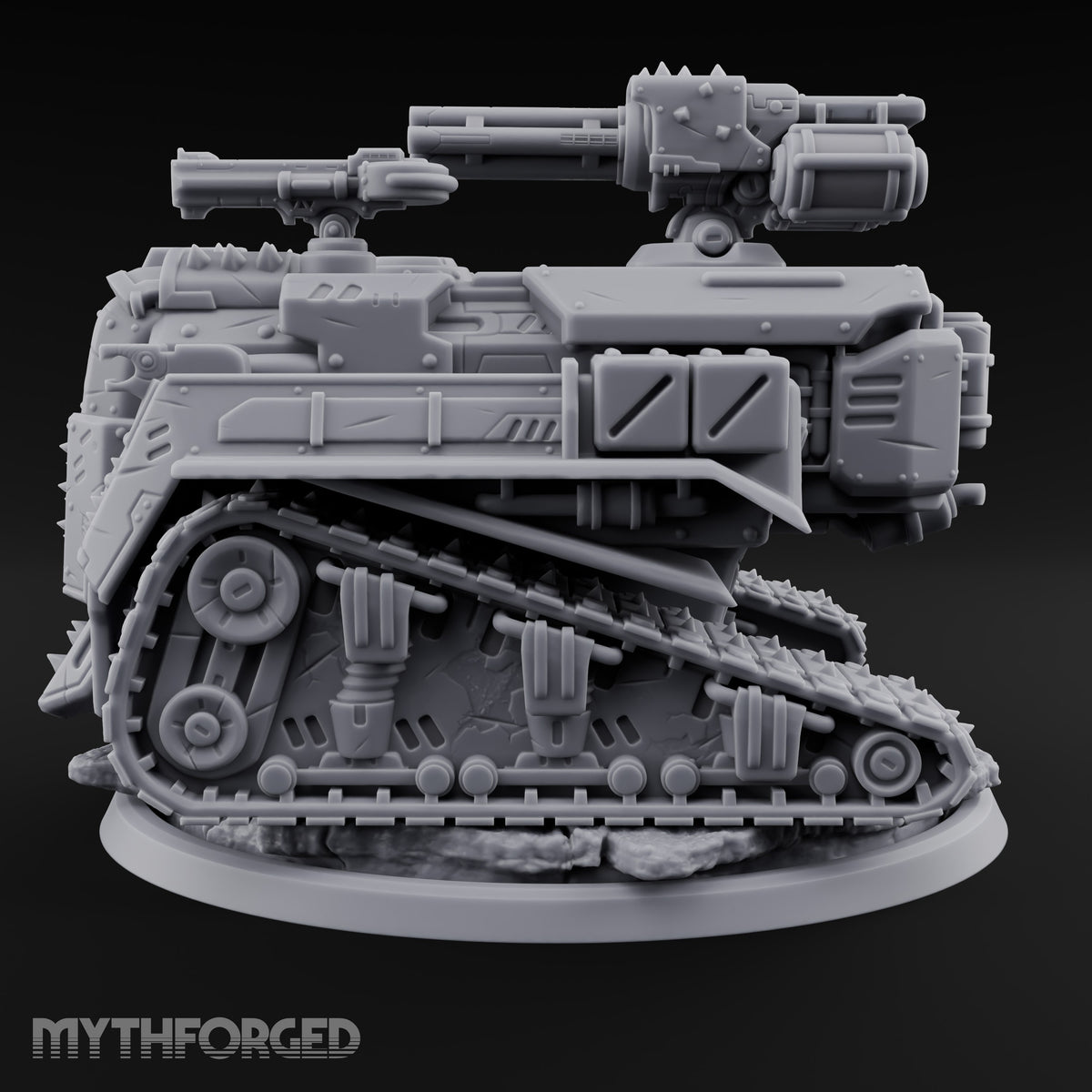 Rocket Pod, Rust Plating Modron Tracked Rocket Automaton — Gatling