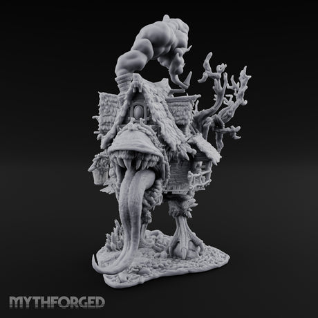 Smoke Billowing Mimic Cottage Miniature for Dungeons and Dragons, Pathfinder or other TTRPGs