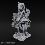 Smoke Billowing Mimic Cottage Miniature for Dungeons and Dragons, Pathfinder or other TTRPGs