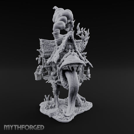 Smoke Billowing Mimic Cottage Miniature for Dungeons and Dragons, Pathfinder or other TTRPGs