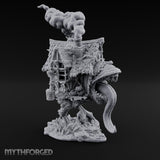 Smoke Billowing Mimic Cottage Miniature for Dungeons and Dragons, Pathfinder or other TTRPGs