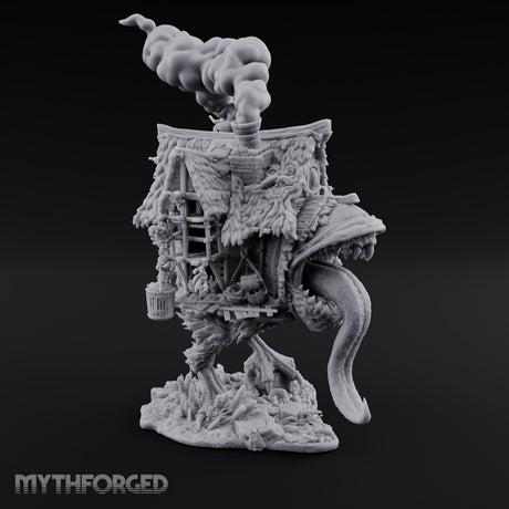 Smoke Billowing Mimic Cottage Miniature for Dungeons and Dragons, Pathfinder or other TTRPGs