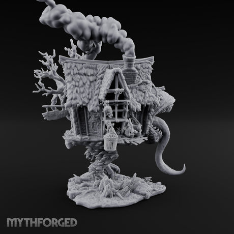 Smoke Billowing Mimic Cottage Miniature for Dungeons and Dragons, Pathfinder or other TTRPGs