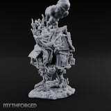 Smoke Billowing Mimic Cottage Miniature for Dungeons and Dragons, Pathfinder or other TTRPGs